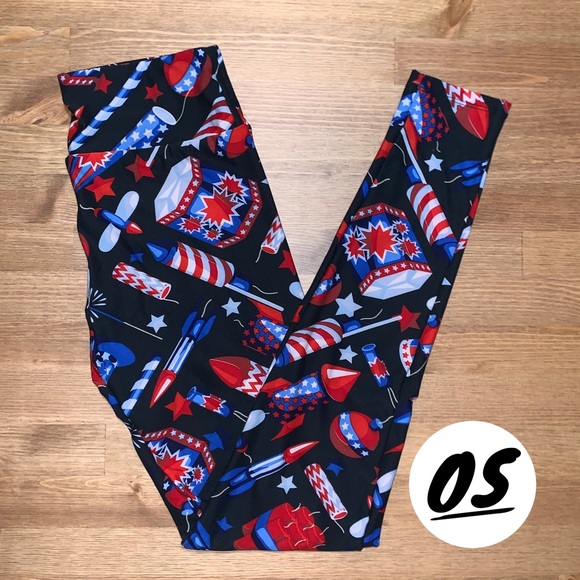 NWOT LuLaRoe AAS Firework Leggings - Picture 1 of 1